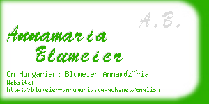 annamaria blumeier business card